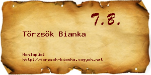 Törzsök Bianka névjegykártya