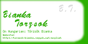 bianka torzsok business card