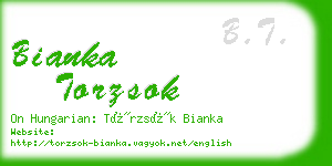 bianka torzsok business card
